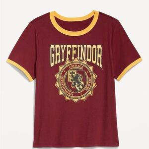 Gryffindor Ringer T‑Shirt - Maroon & Yellow